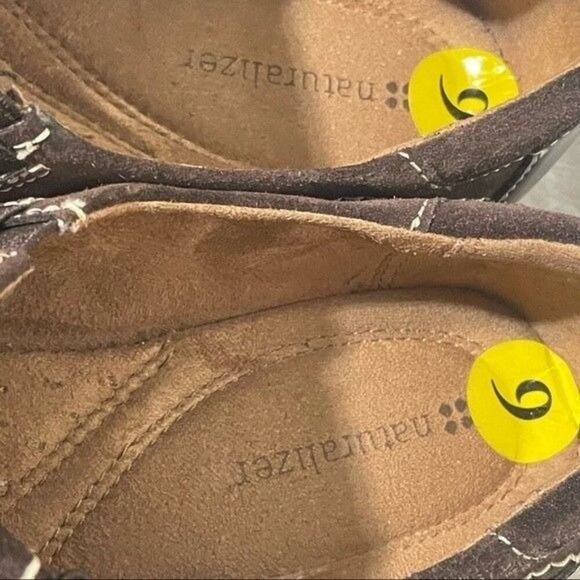 Naturalizer Slip-On Womens 9 Suede Flats Brown - Picture 2 of 9